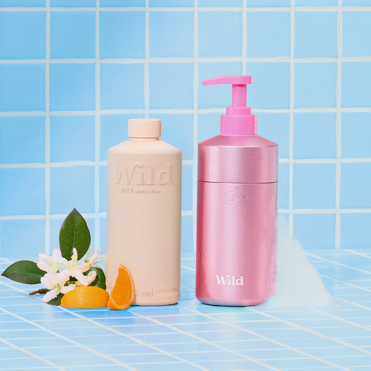 Pink Body Wash Case + 1 Jasmine & Mandarin Blossom